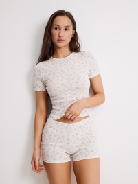 Шорты пижамные жен. Sevilla молочный принт