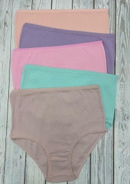 Трусы в рубчик для женщин (большой размер/однотонные) 10043-68