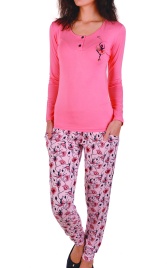 Пижамы для женщин с брюками (длинный рукав/вискоза) 86937
