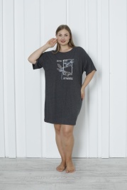 Сорочка для женщин большой размер (короткий рукав) 84329