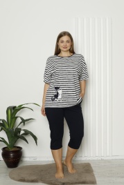 Пижамы для женщин средний размер ( с бриджами/с футболкой) 26021