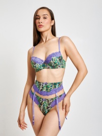 Бюстгальтер T-Shirt жен. Harries черный принт