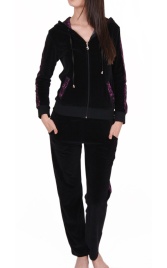 Пижамы для женщин с брюками (длинный рукав/велюр/с молнией/с капюшоном) 87025