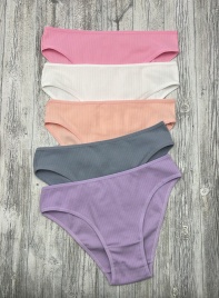 Трусы в рубчик для женщин ( молодежное/однотонные) 113243-2