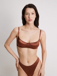 Бюстгальтер с мягкой чашкой жен. Isen ореховый