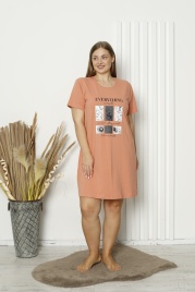 Сорочка для женщин большой размер (короткий рукав) 84291