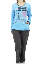 Пижамы для женщин с брюками (длинный рукав/утепленные) 88153