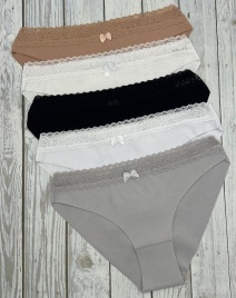 Трусы бесшовные для женщин (молодежные/кружевные) 83036-32