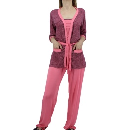Пижамы для женщин с брюками (узкие бретельки/с халатом) 12300