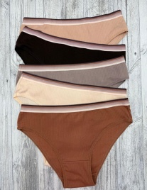 Трусы в рубчик для женщин ( молодежное/однотонные) 5-113283