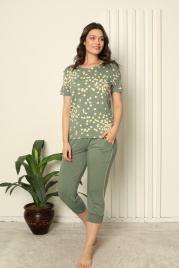 Пижама для женщин бамбук (футболка с бриджами) 112000
