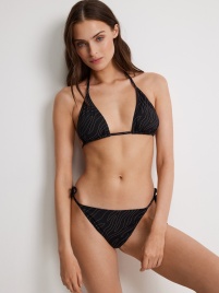 Бюстгальтер купальный жен.Triangle Naruto черно-медный принт