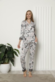 Пижама для женщин  (длинный рукав с брюками) 86953