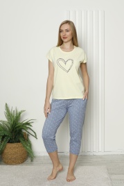 Пижама для женщин (футболка с бриджами) 82529