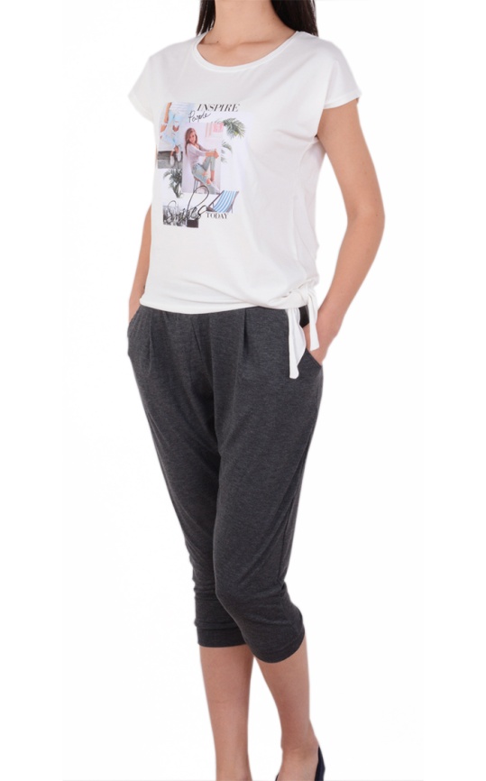 Пижамы для женщин с бриджами ( короткий рукав/вискоза) 90303 фото 1