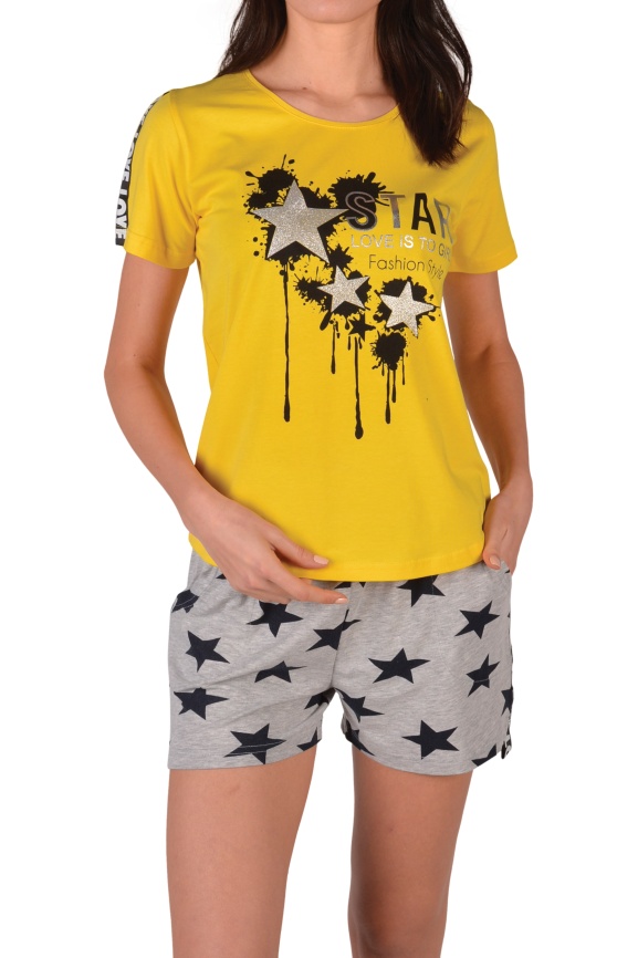 Пижамы для женщин с шортами ( с футболкой ) 60007 фото 1