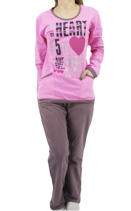 Пижамы для женщин с брюками (длинный рукав/утепленные) 88153 фото 3