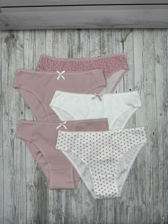 Трусы в рубчик для женщин (молодежные/цветные) 113284 фото 2