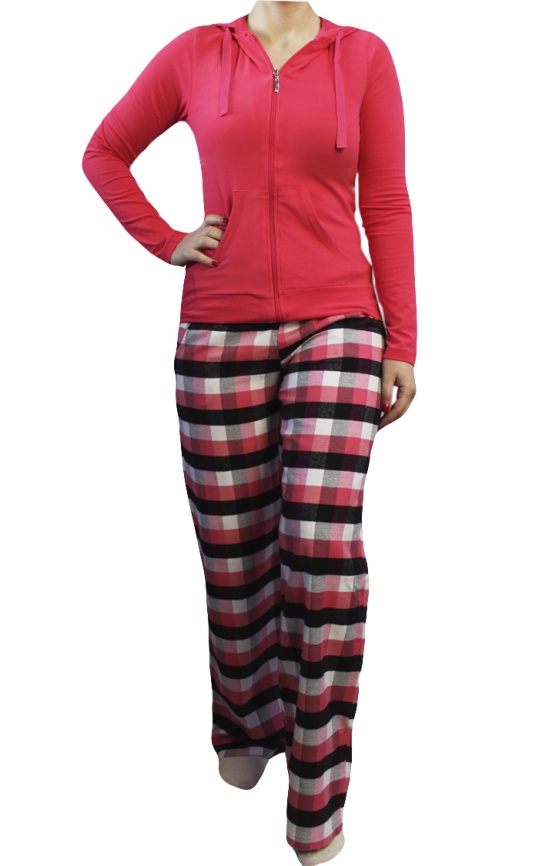 Пижамы для женщин с брюками (длинный рукав/с молнией/с капюшоном) 88058 фото 2