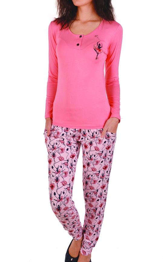 Пижамы для женщин с брюками (длинный рукав/вискоза) 86937 фото 1