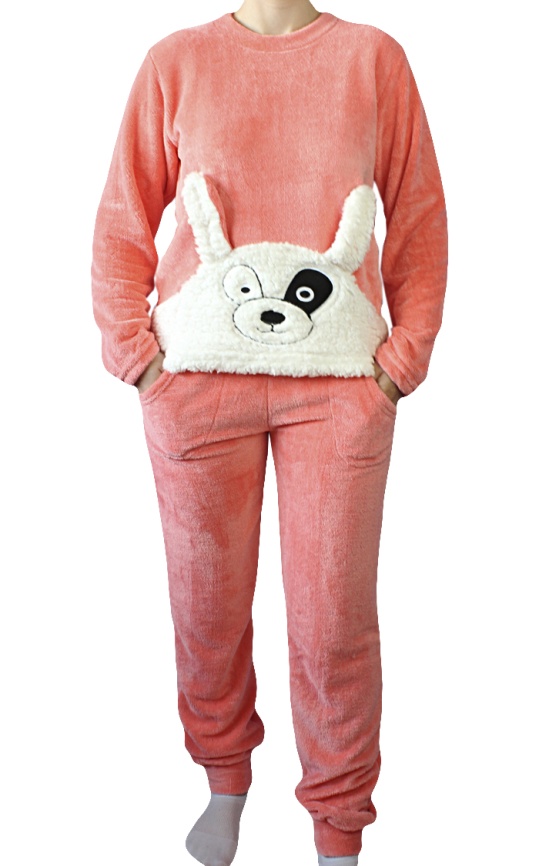 Пижамы для женщин с брюками (длинный рукав/махро) 94030 фото 1