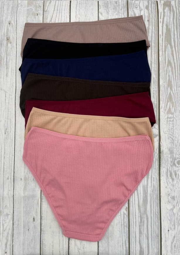 Трусы в рубчик для женщин 7 шт (средний размер) 724127 фото 2
