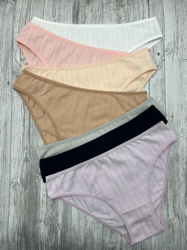 Трусы в рубчик для женщин 7 шт (молодежные) 713180 фото 2