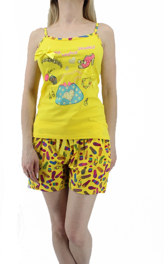 Пижамы для женщин с шортами (узкие бретельки) 80411 фото 2