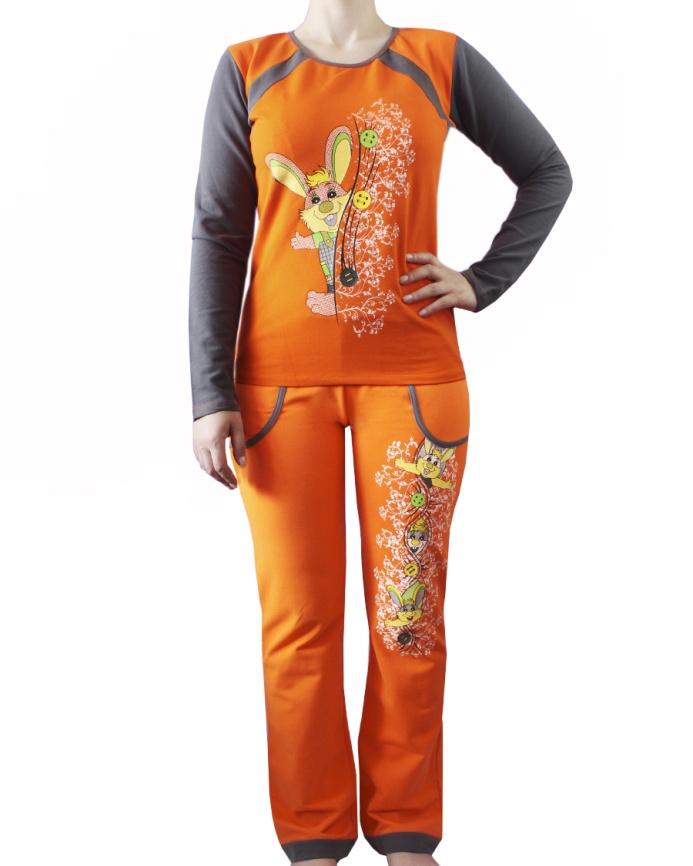 Пижамы для женщин с брюками (длинный рукав/утепленные) 88036 фото 3