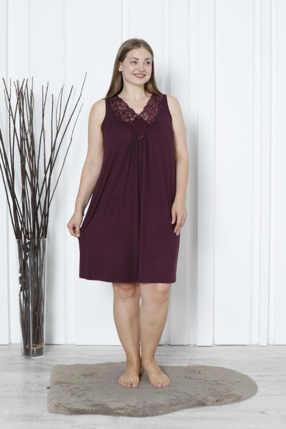 Сорочка для женщин большой размер (широкая брителька с кружевом) 70193 фото 3