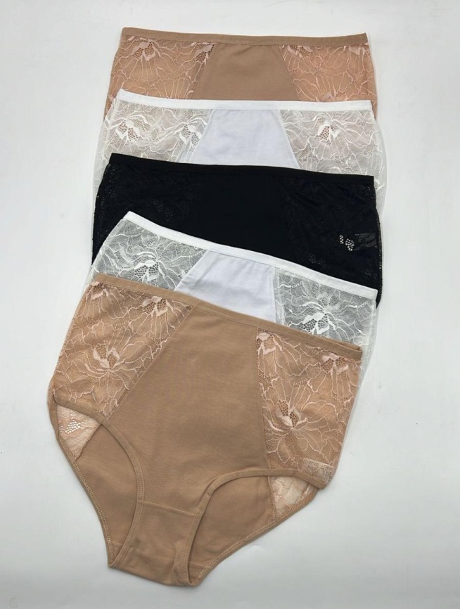 Трусы для женщин (большой размер/кружевные/однотонные) 10151-1 фото 1