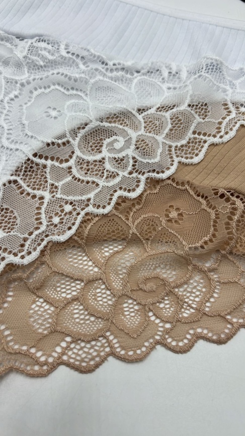 Трусы в рубчик для женщин (молодежные/кружевные) 163587-1 фото 3