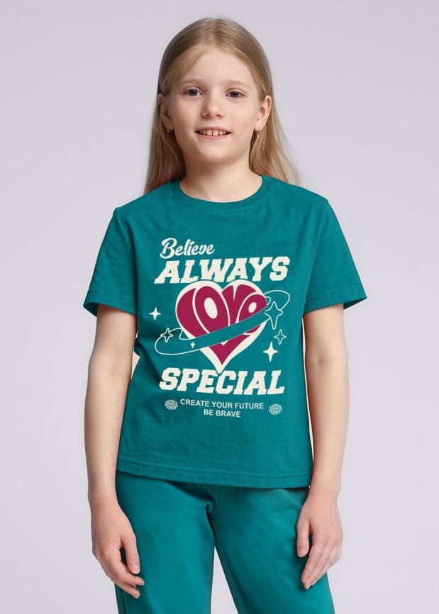 CLE 736267/62кд_п3 Футболка детская для девочки фото 1