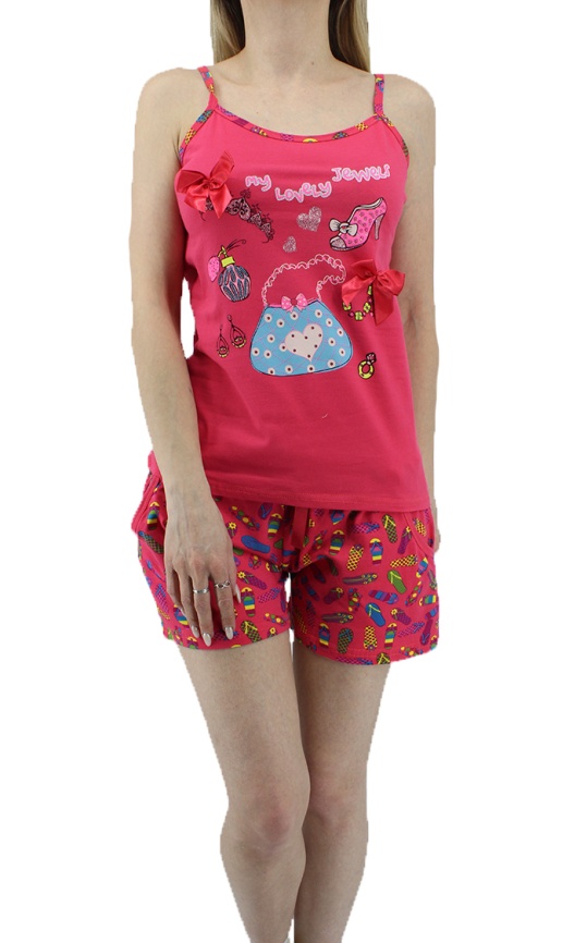 Пижамы для женщин с шортами (узкие бретельки) 80411 фото 3