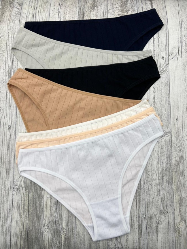 Трусы в рубчик для женщин 7 шт (молодежные) 713181 фото 2