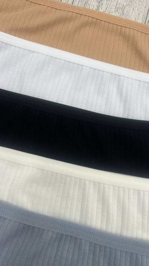 Трусы в рубчик для женщин (средний размер/однотонные) 124243-45 фото 3