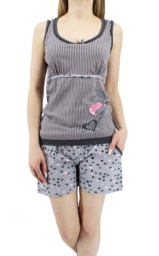 Пижамы для женщин с шортами (широкие бретельки) 150508 фото 3