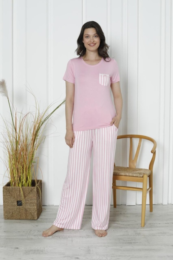 Пижама для женщин ( футболка с брюками) 99077 фото 1