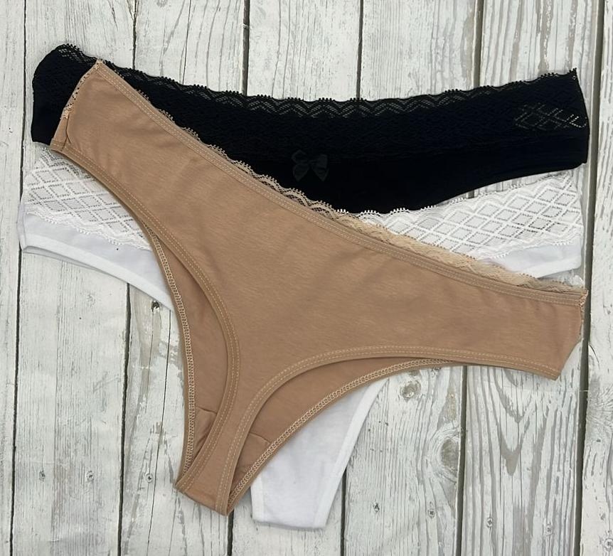 Стринги для женщин ( молодежные/кружевные/однотонные) 198240-1 фото 2