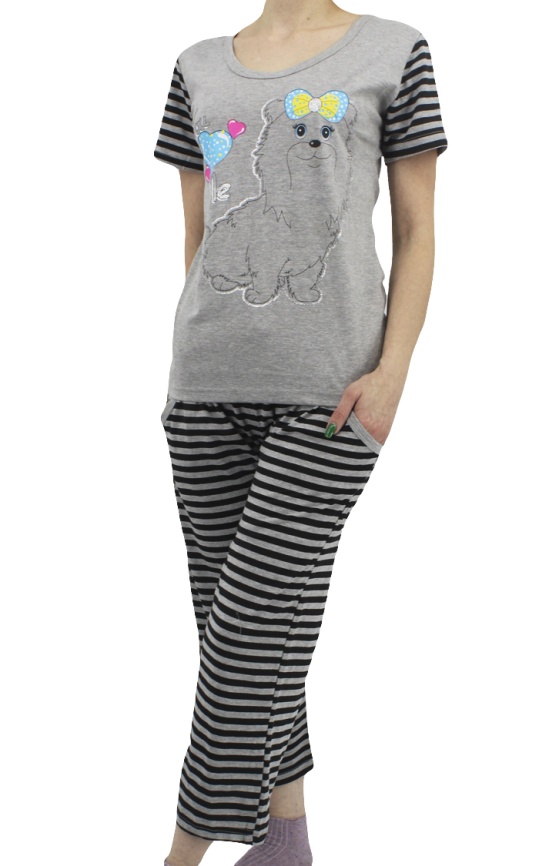 Пижамы для женщин с бриджами ( короткий рукав) 82064 фото 4