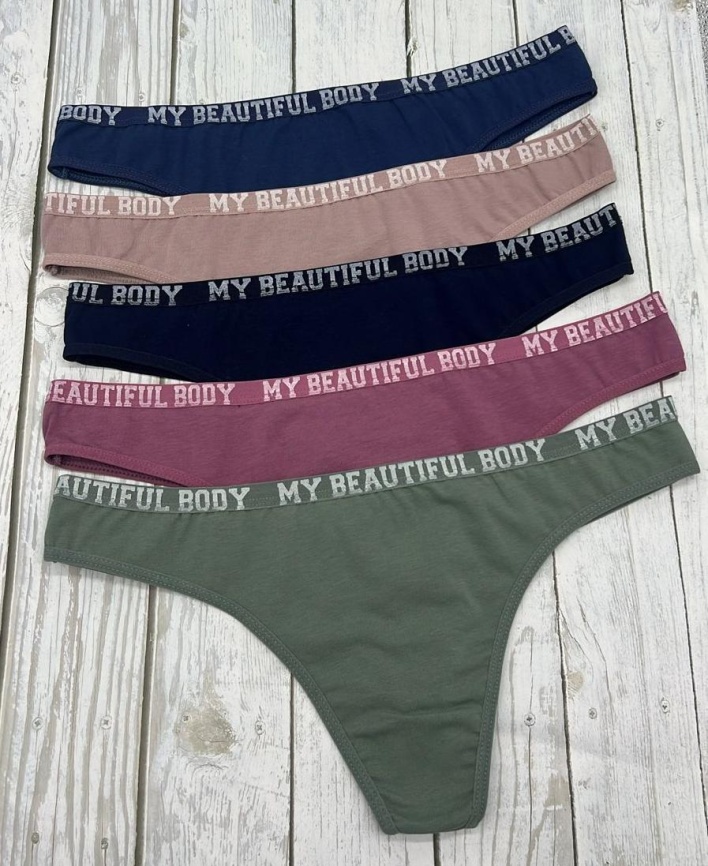 Стринги для женщин ( молодежные/однотонные) 15573 фото 2