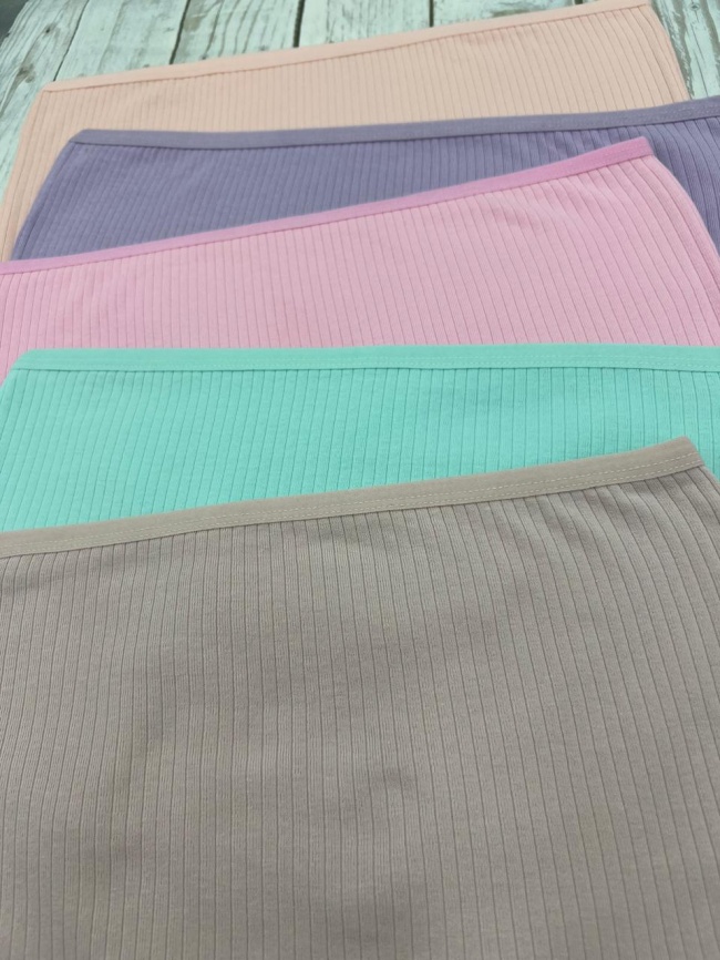 Трусы в рубчик для женщин (большой размер/однотонные) 10043-68 фото 3