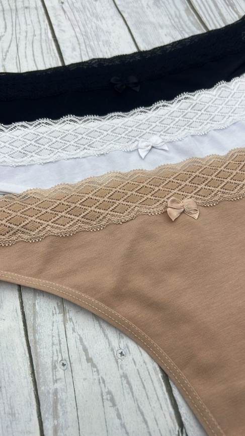 Стринги для женщин ( молодежные/кружевные/однотонные) 198240-1 фото 3