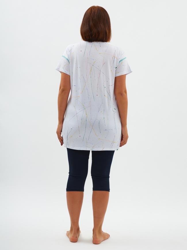 Пижамы для женщин  большой размер ( бриджами/короткий рукав) 26001 фото 4