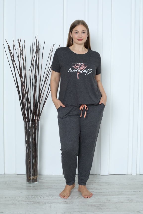 Пижама для женщин большой размер (футболка с брюками) 32055 фото 1