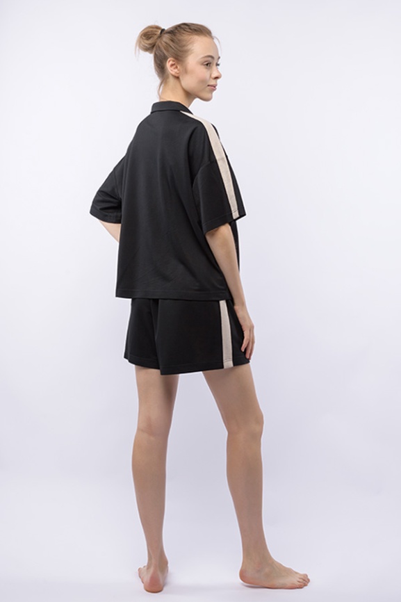 Комплект жен.(блузка и шорты) Sandara черный Pajamas, 0120243095 фото 2