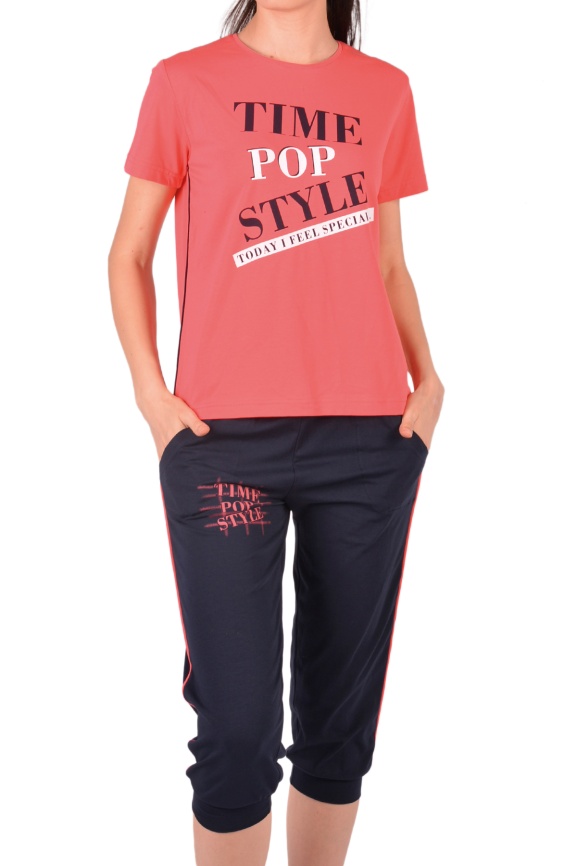 Пижамы для женщин с бриджами ( с футболкой) 82490 фото 1