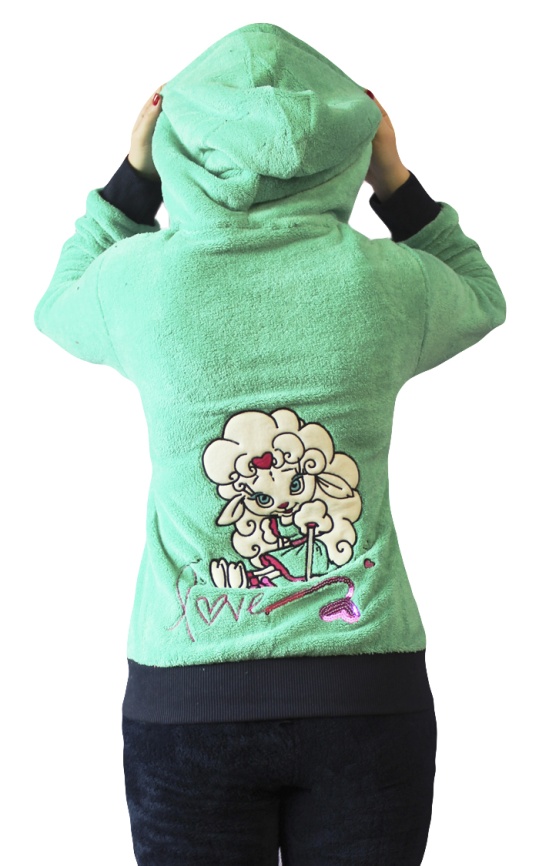 Пижамы для женщин с брюками (длинный рукав/махро/с молнией/с капюшоном) 94002 фото 2