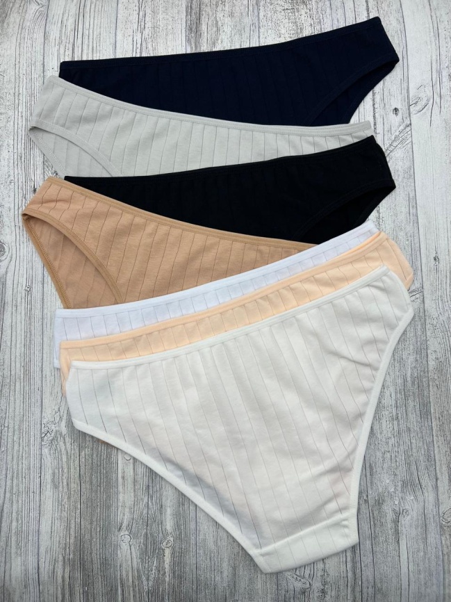 Трусы в рубчик для женщин 7 шт (молодежные) 713181 фото 3