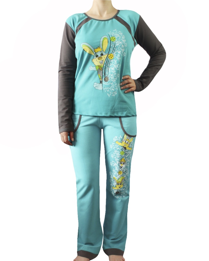 Пижамы для женщин с брюками (длинный рукав/утепленные) 88036 фото 2